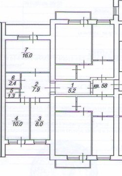 2-к квартира, 10/10 эт., 62м²