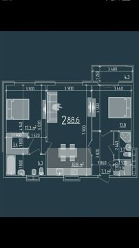 2-к квартира, 11/18 эт., 88м²